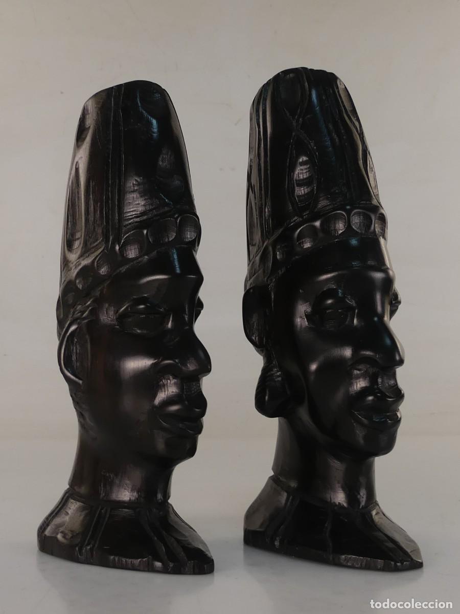 Arte: PAREJA DE 2 FIGURAS DE MADERA ARTE ETNICO AFRICA