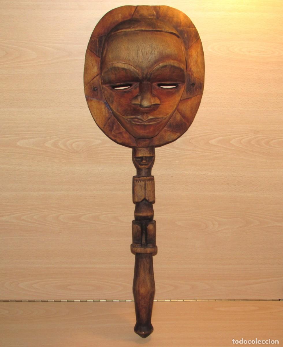 Kunst: Antigua m&aacute;scara de mano &Aacute;frica africana sociedad Ekpo pueblo Ibibio Ibio Eket Nigeria 68 cm