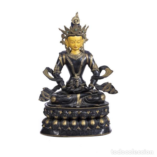 Arte: Escultura oriental - Buda Guanyin en meditaci&oacute;n - 80 cm