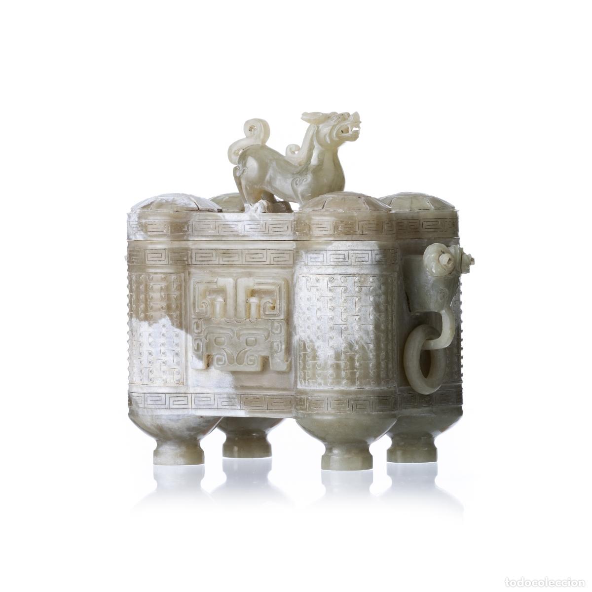 Art: Escultura oriental - Caja con tapa 'Qilin'