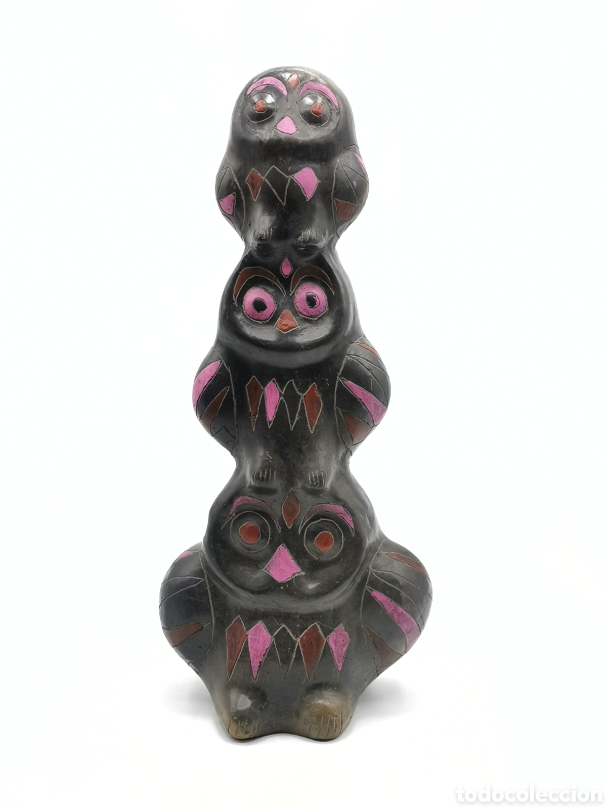 Arte: TOTEM &Eacute;TNICO B&Uacute;HOS DE CER&Aacute;MICA MEXICO