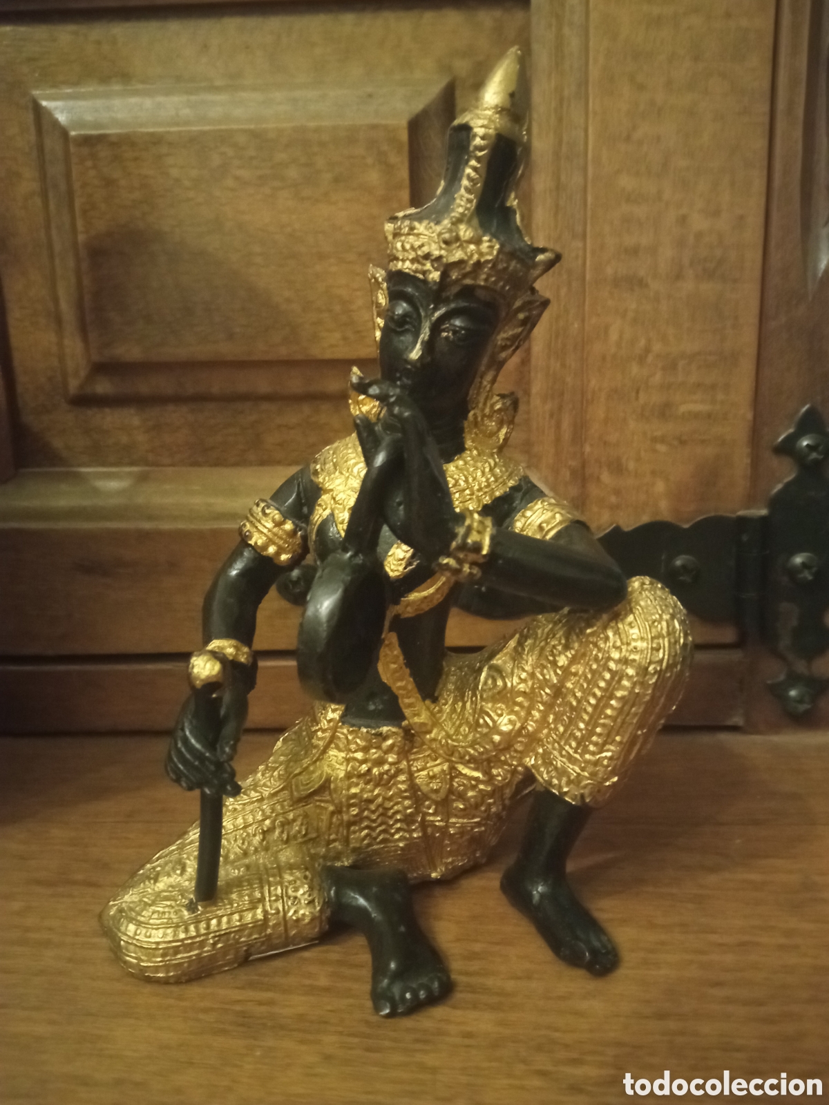 Arte: Bonita figura de bronce de Tailandia de 15 cm de altura