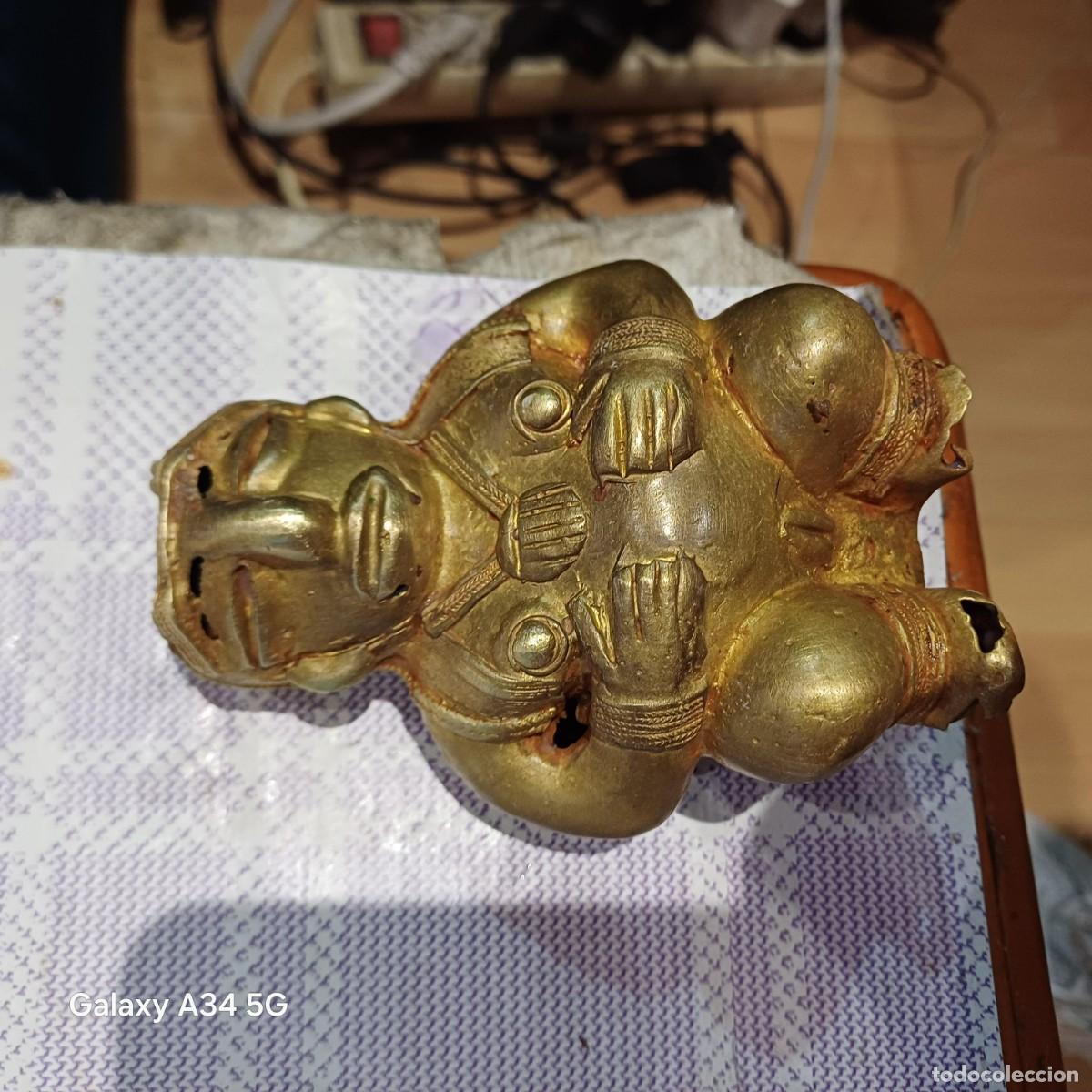 Arte: Bonita y grande figura tumbaga realizada con la t&eacute;cnica de la cera perdida.