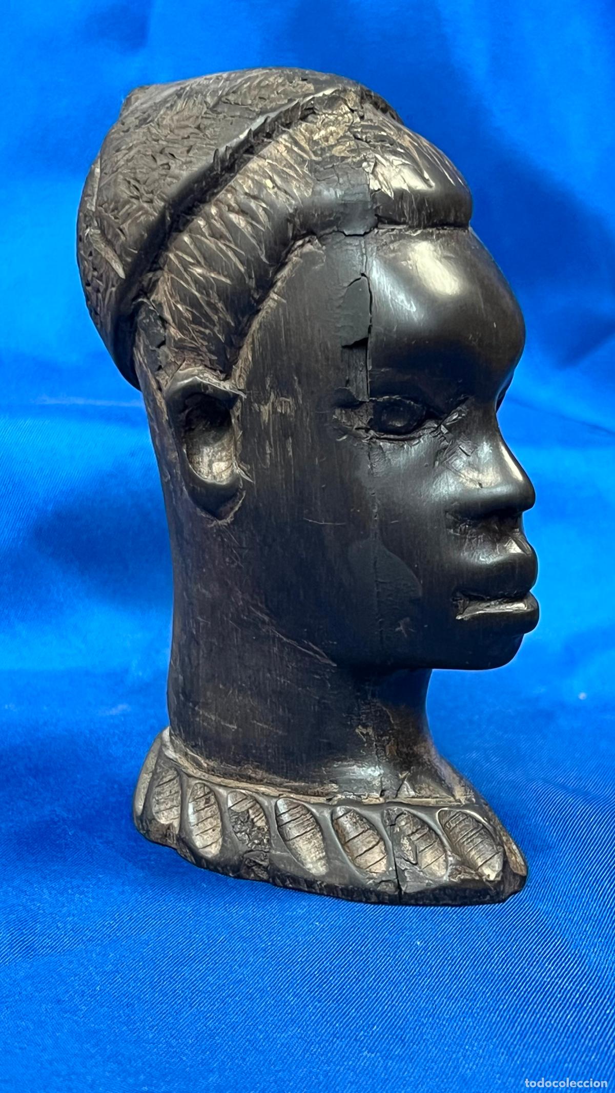 Kunst: TALLA ARTESANAL EN MADERA: BUSTO ETNOGR&Aacute;FICO DECORATIVO