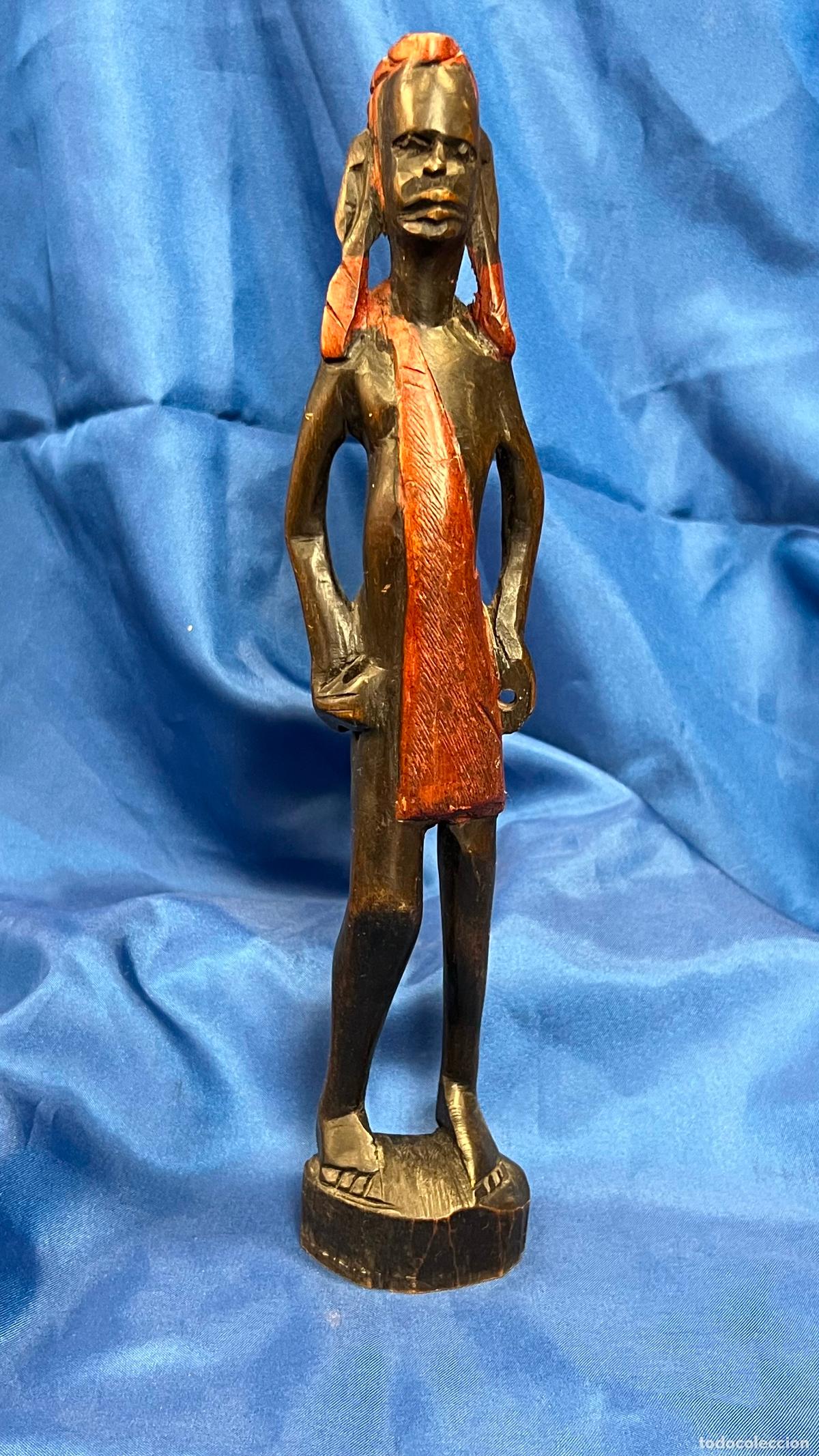 Kunst: ESCULTURA TALLADA EN MADERA: FIGURA ETNOGR&Aacute;FICA