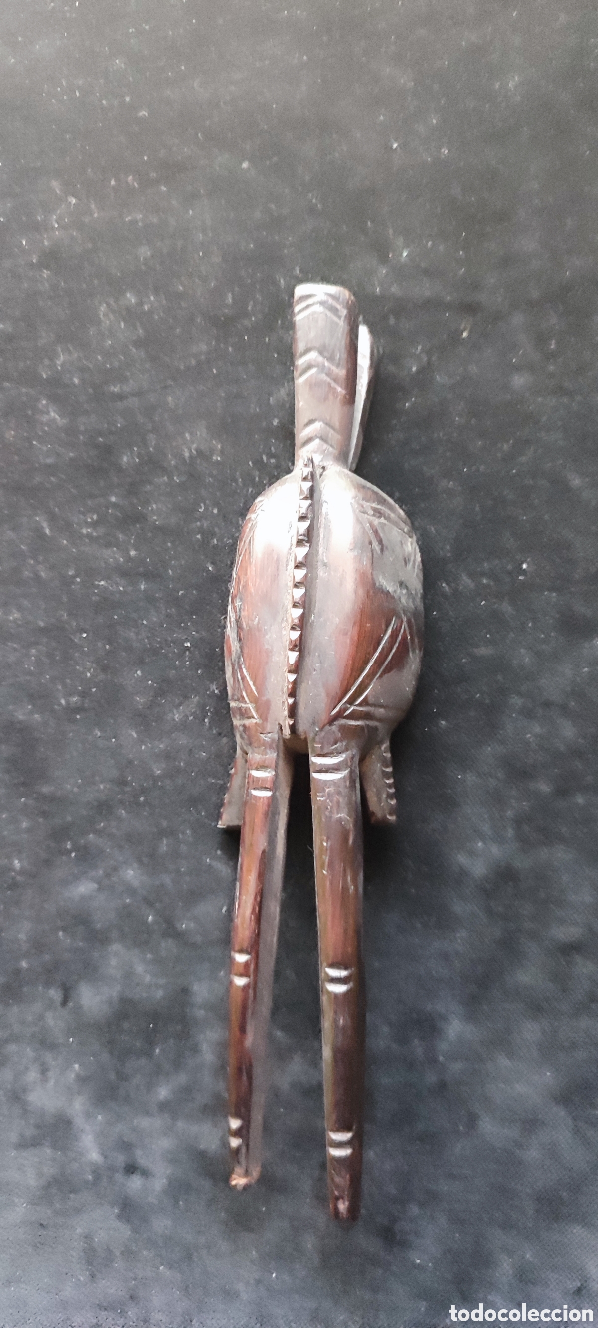Arte: Antigua escultura siglo XIX en madera de &eacute;bano de p&aacute;jaro Kalao cultura Senufo Costa de Marfil