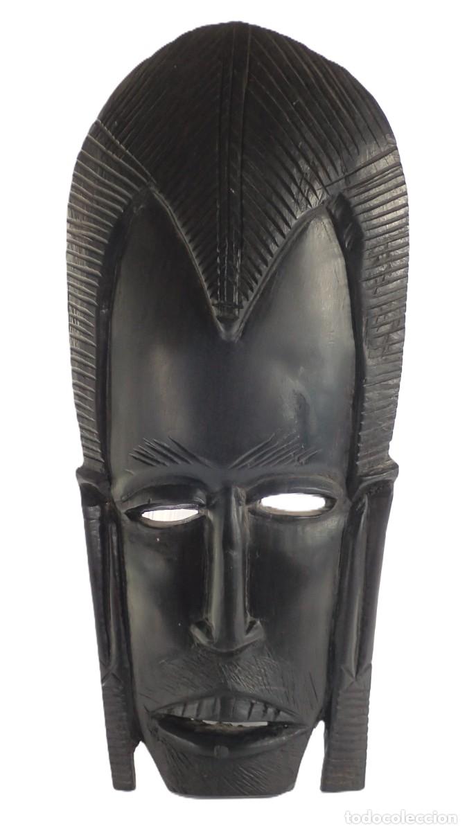 Arte: M&aacute;scara Tribal Africana Baule Madera Tallada 33cm