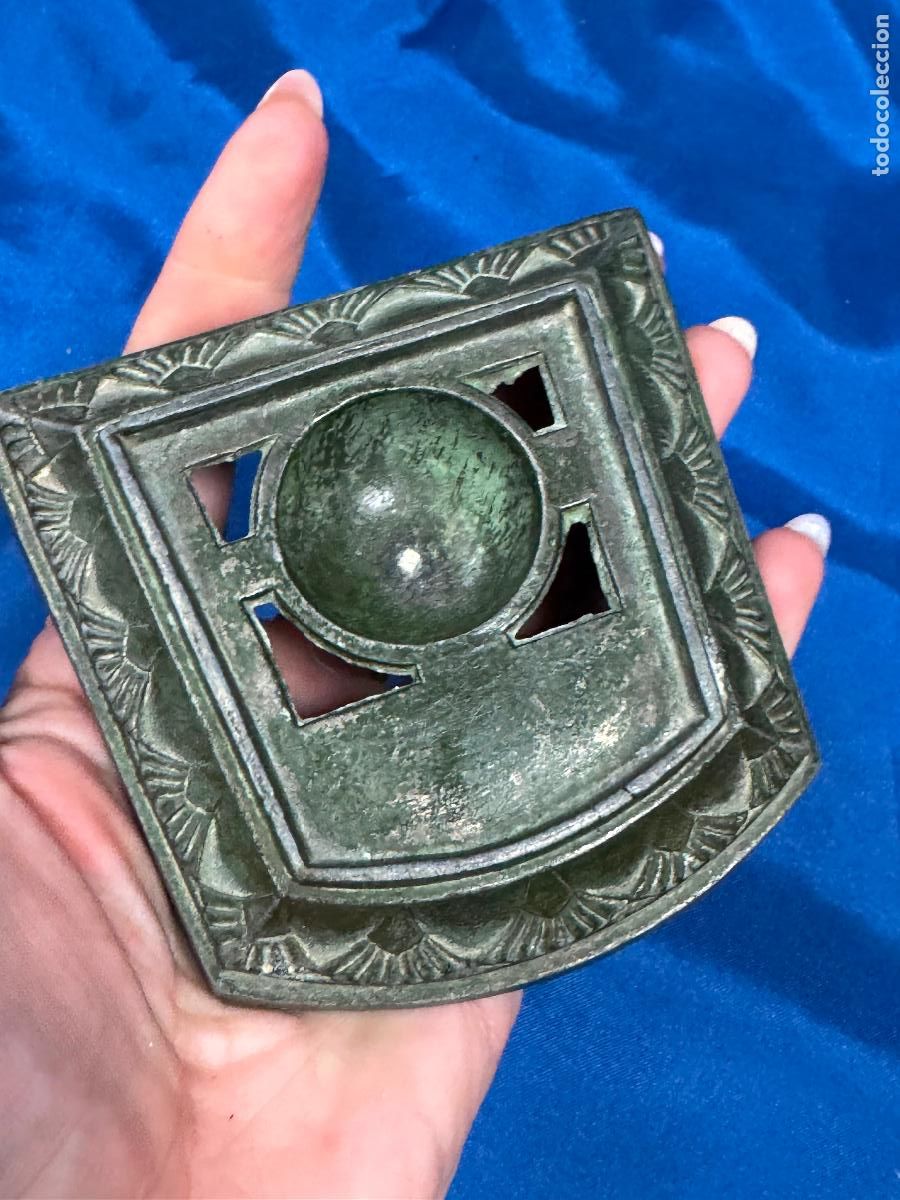 Arte: PARTE DE JUEGO DE ESCRITORIO EN METAL DE FUNDICI&Oacute;N - DECORACI&Oacute;N MODERNISTA / ART