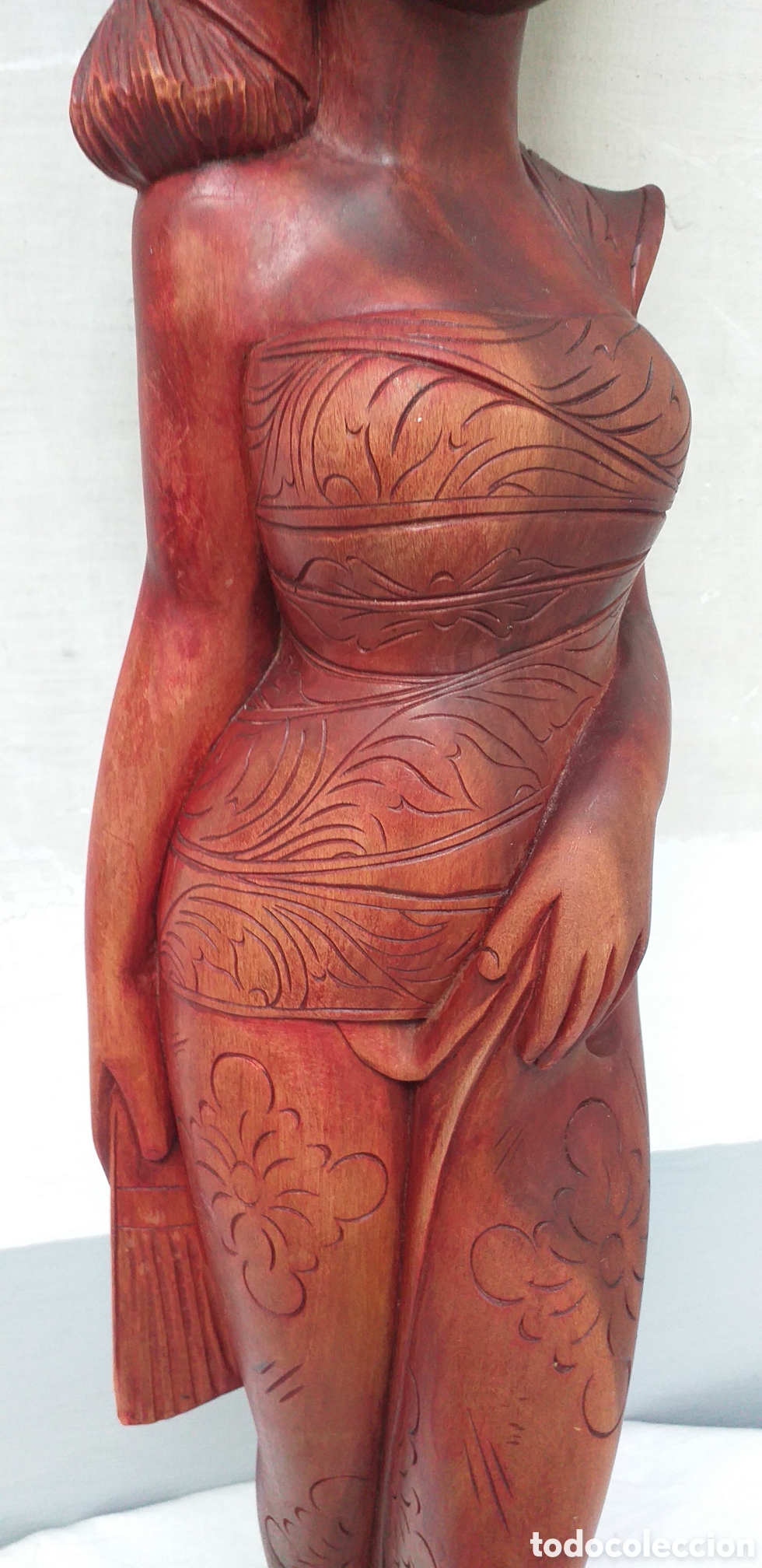Arte: Talla de madera Mujer Balinesa - Foto 4