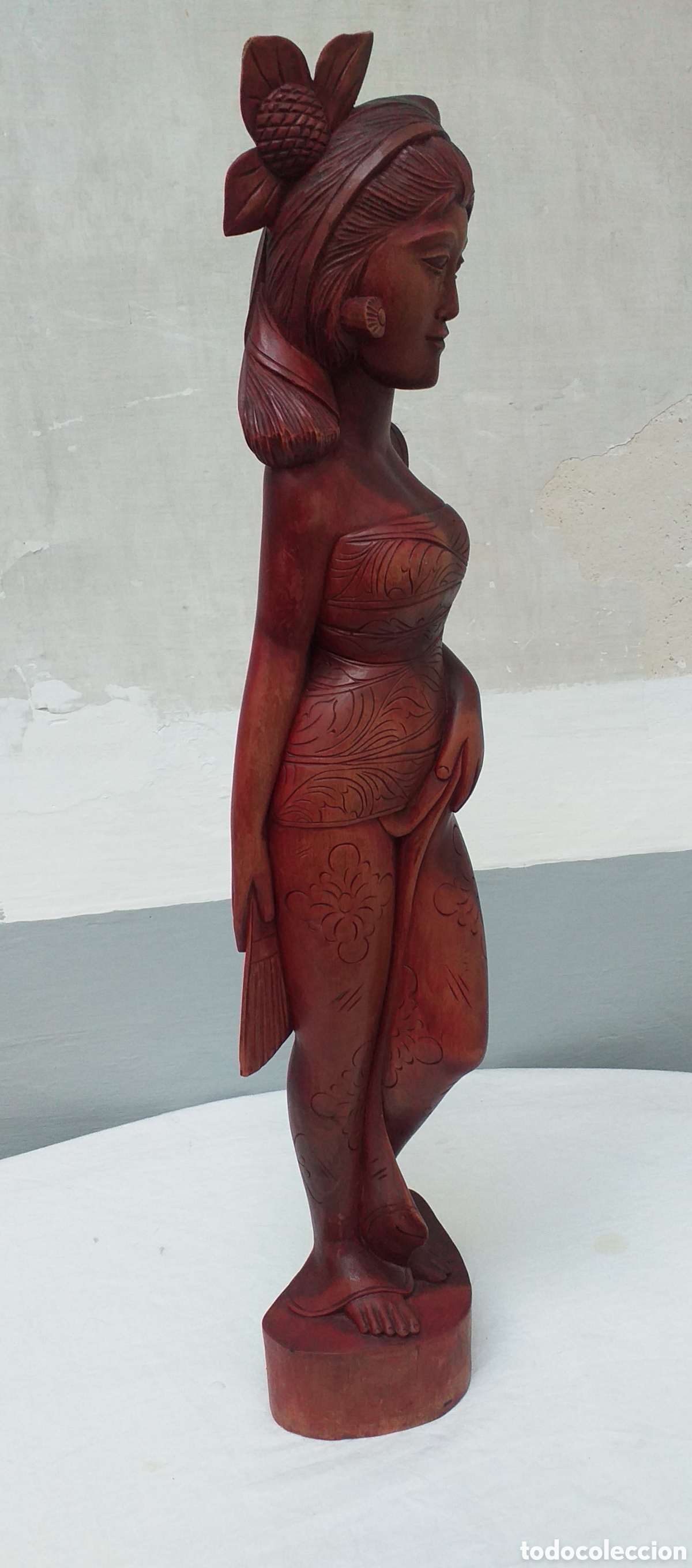 Arte: Talla de madera Mujer Balinesa - Foto 8