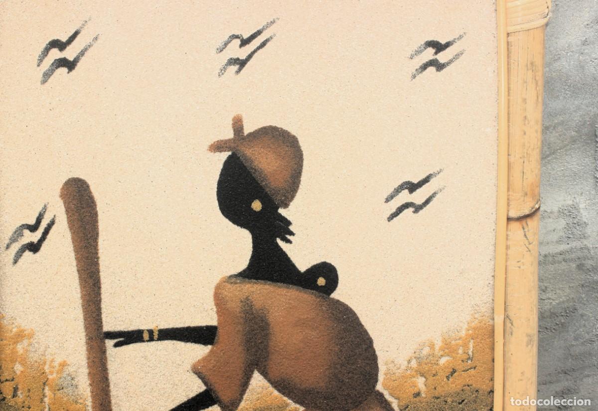 Arte: Cuadro artesanal de arena de Senegal con marco de bamb&uacute; - Foto 5