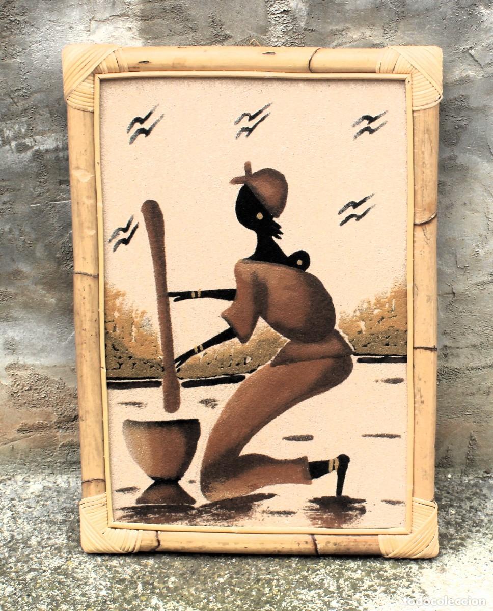 Arte: Cuadro artesanal de arena de Senegal con marco de bamb&uacute; - Foto 8