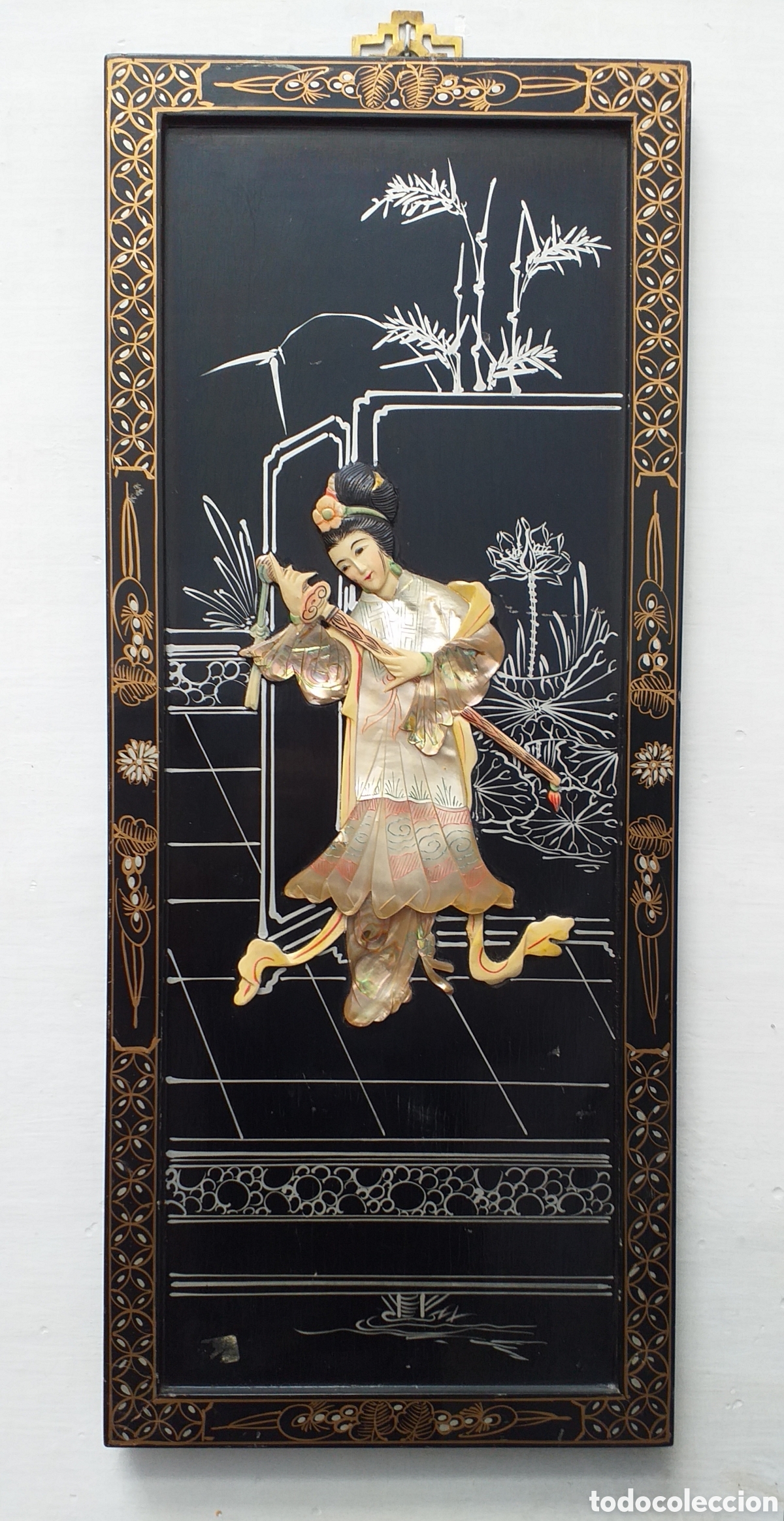 Arte: Cuadro Dama con espada. Geisha