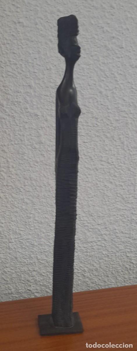Arte: ESCULTURA AFRICANA DE MUJER DE EBANO