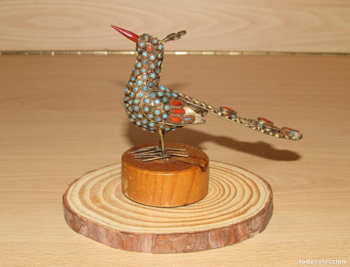 Arte: Figura p&aacute;jaro ave m&iacute;stica T&iacute;bet Nepal tibetano nepal&iacute; arte folcl&oacute;rico tradicional Himalaya a&ntilde;os 70