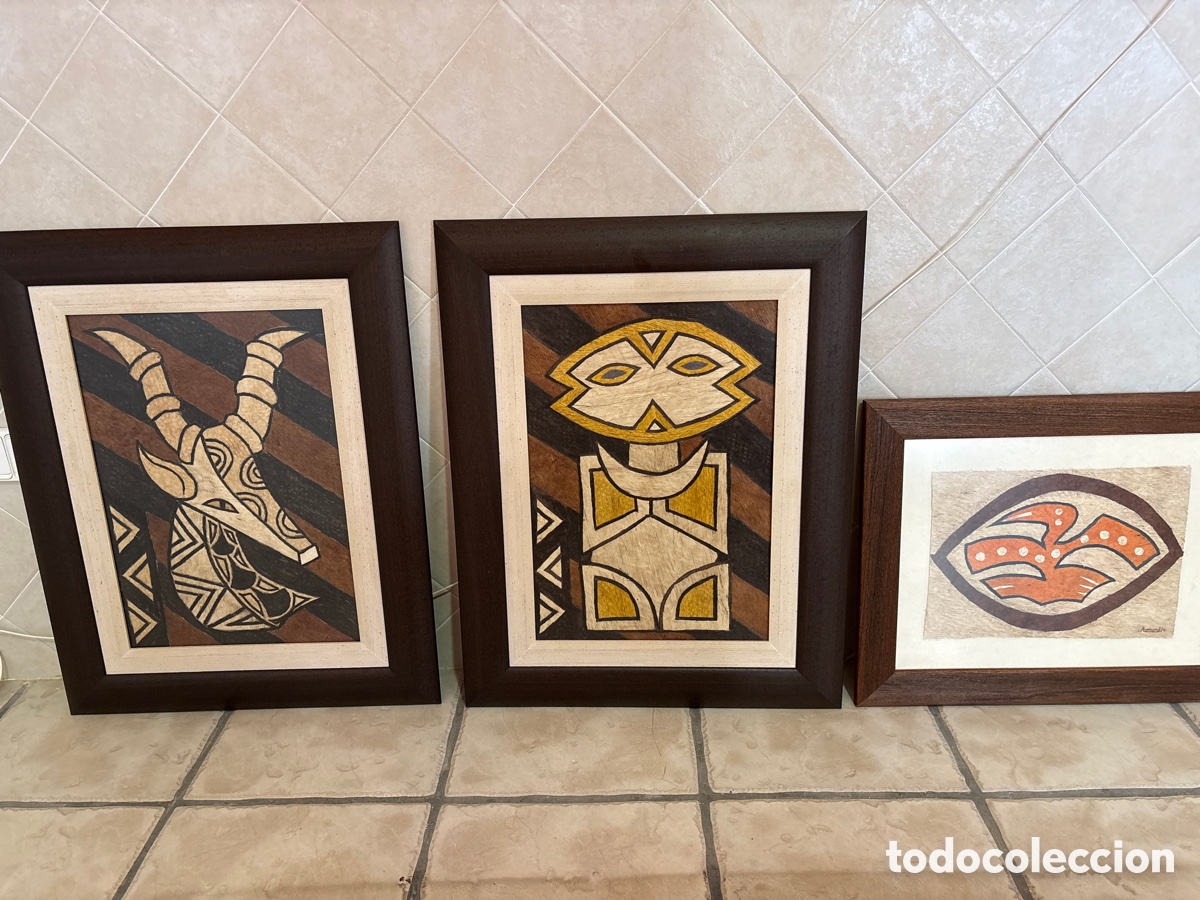 Arte: Cuadros africanos con corteza Aluaka