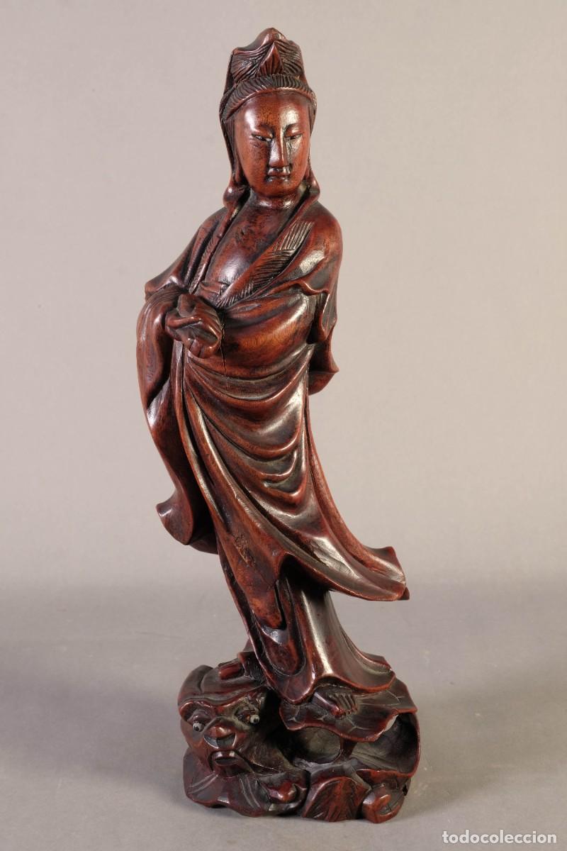 Arte: FIGURA DE GUANYIN EN MADERA SIGLO XX