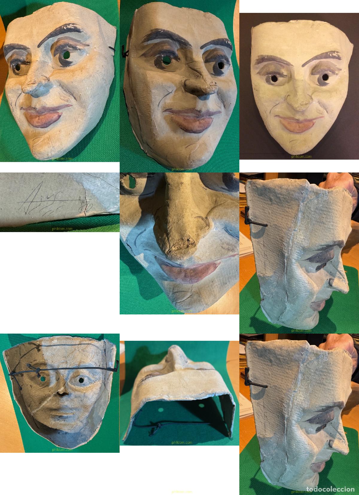 Arte: Mascara de papel. Creada por el artista AGUSTI PUIG. 1980