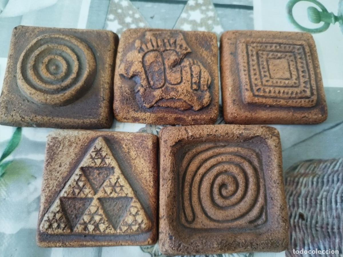 Arte: Colecci&oacute;n 6 Pintaderas Guanches Antiguos pobladores de Canarias