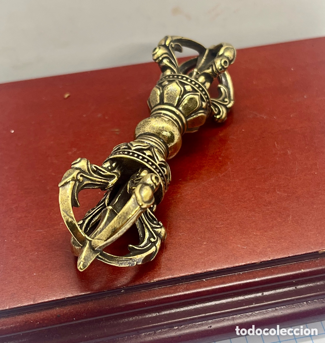 Arte: VAJRA TIBETANA DE BRONCE ANTIGUO