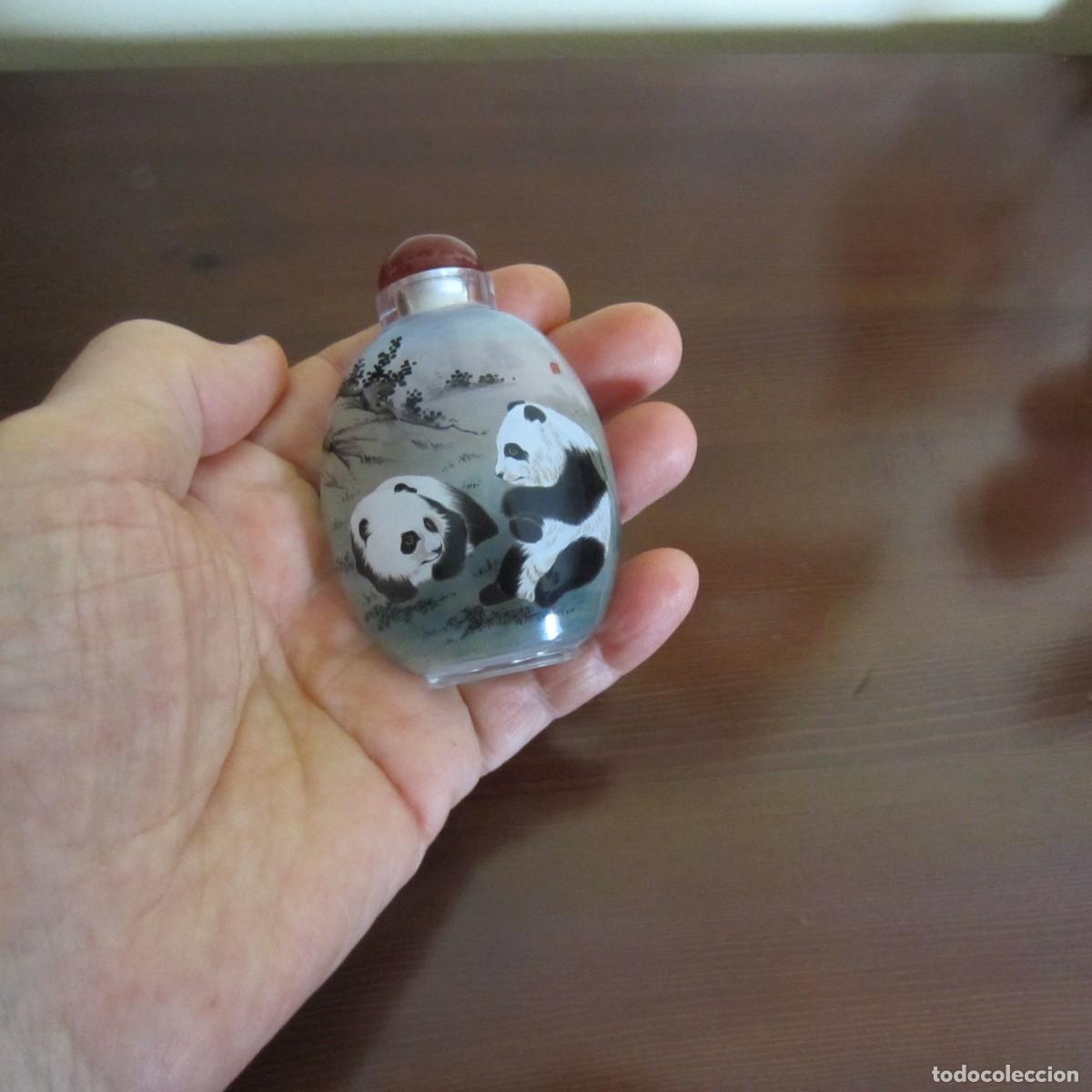 Arte: snuff bottle pintado por dentro por artesano con pincel especial