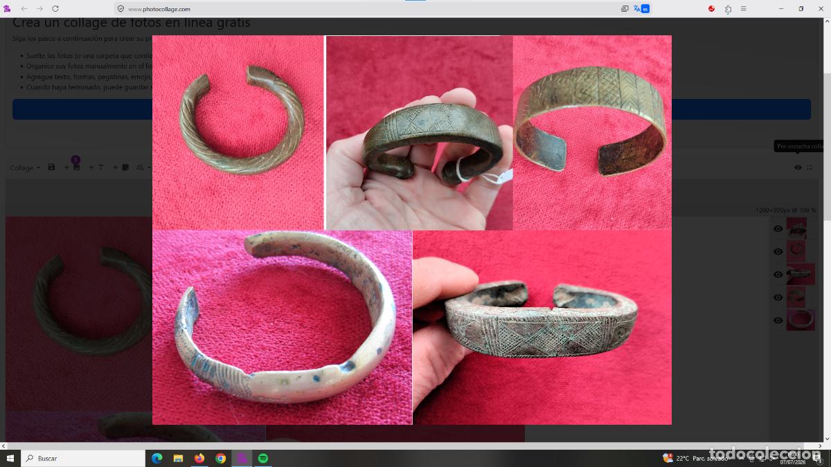 Arte: LOTE DE BRAZALETES AFRICANOS, ESCLAVAS USADAS TAMBI&Eacute;N COMO MONEDA DE CAMBIO