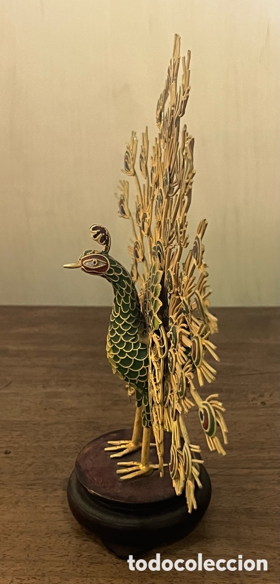 Arte: PAVO REAL EN BRONCE Y ESMALTE - Foto 5