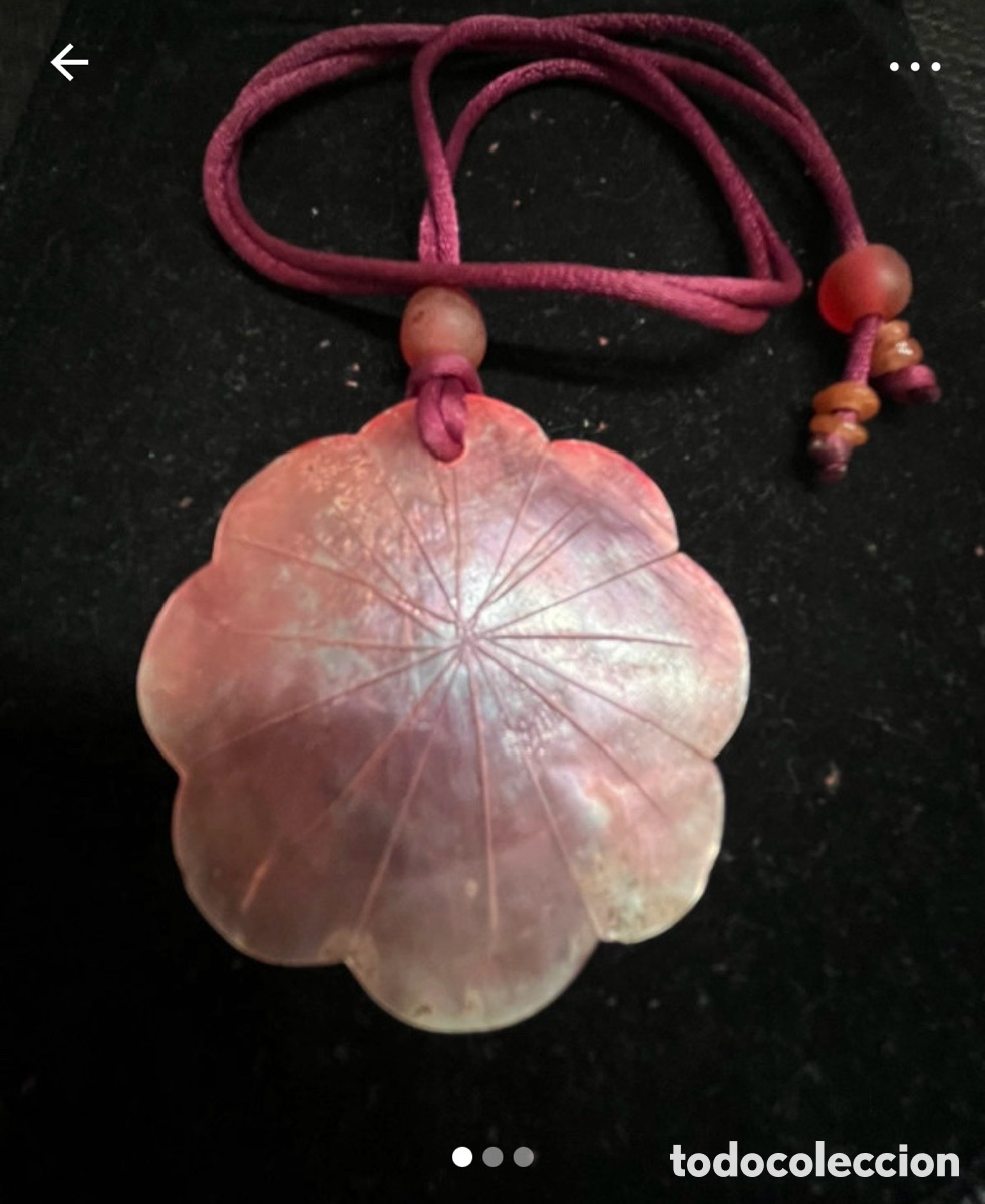 Arte: Colgante n&aacute;car rosa (en forma de flor)