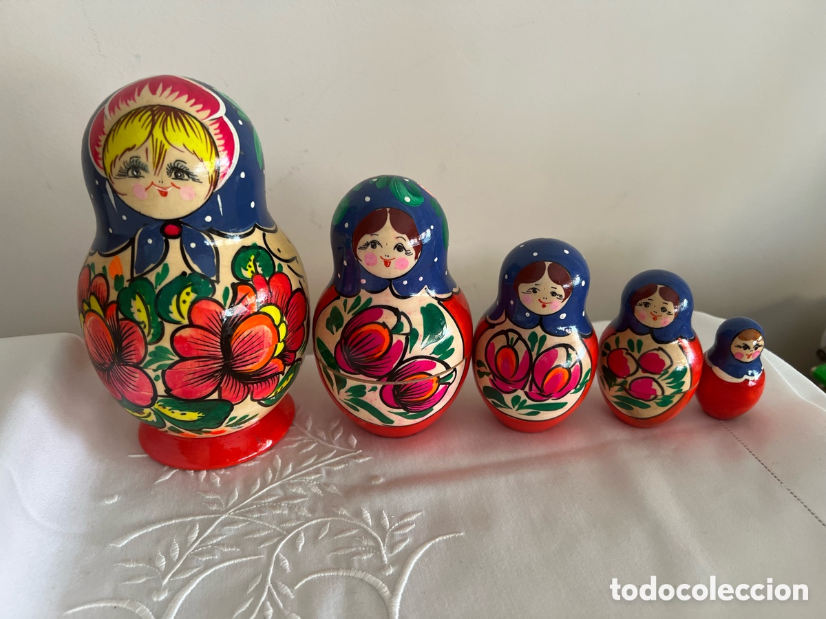 Arte: Matrioska pintada a mano mu&ntilde;ecas rusas madera