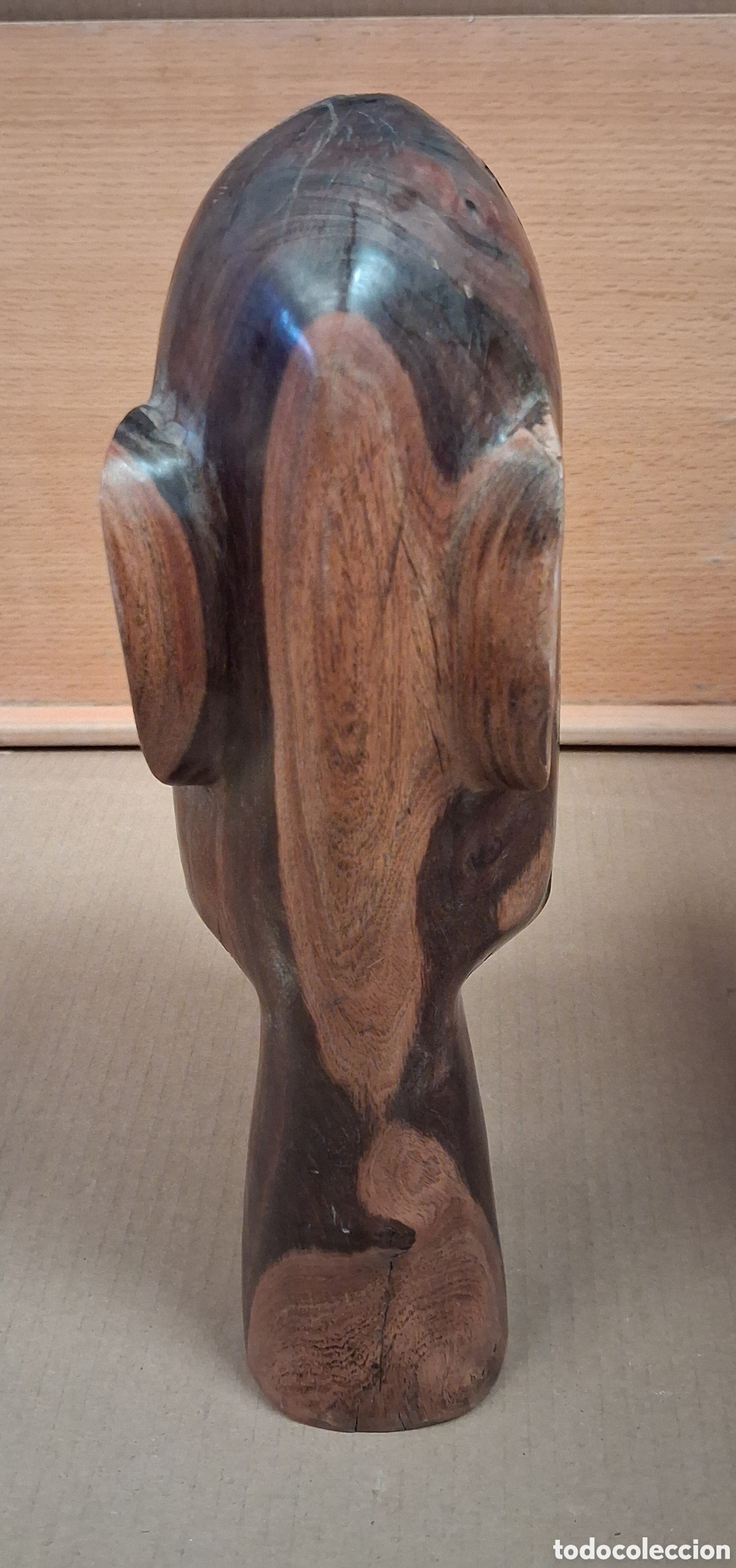 Arte: BUSTO AFRICANO EN MADERA TALLADA. - Foto 6