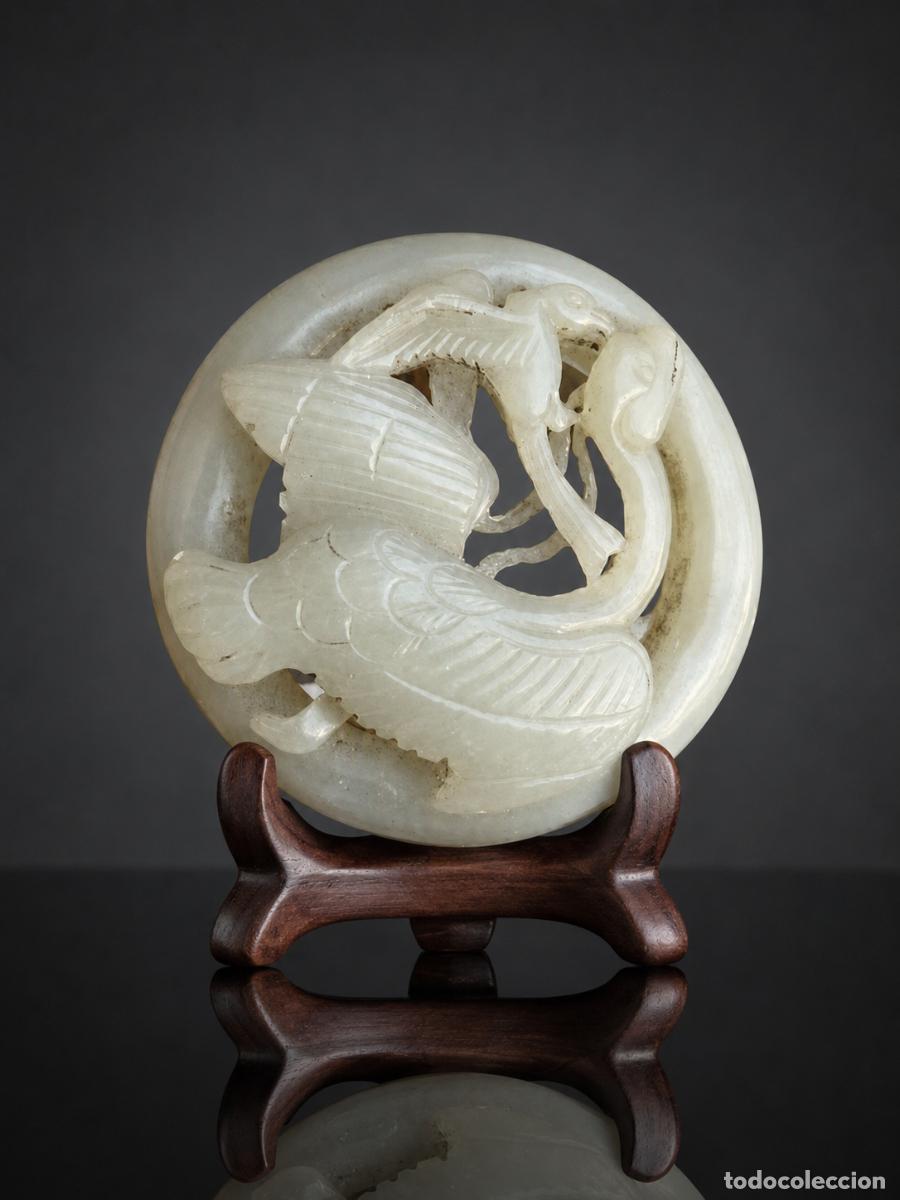 Arte: Excepcional Placa de Jade Celad&oacute;n &rdquo;AGUA DE MANANTIAL.&rdquo; Dinastia YUAN / MING.