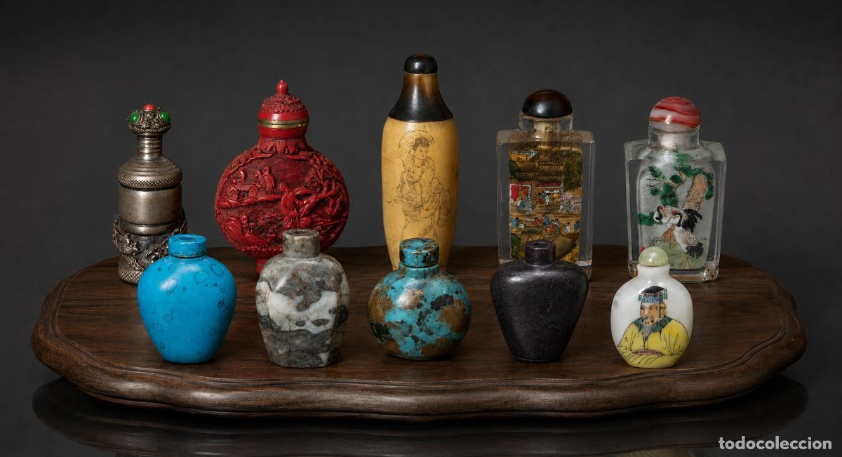 Arte: Bonito lote de 10 Snuff Botlle.
