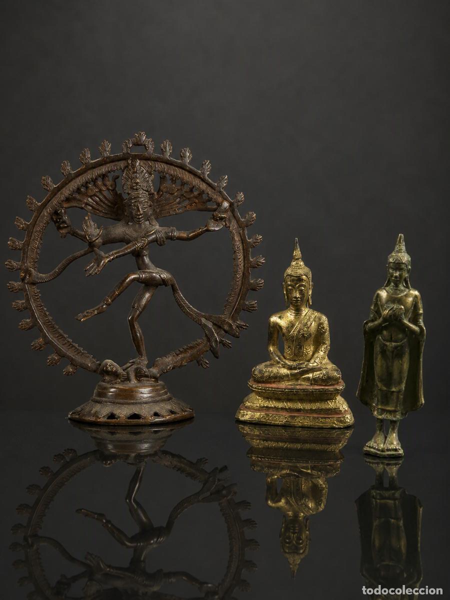 Arte: Lote de tres piezas, arte asiatico.