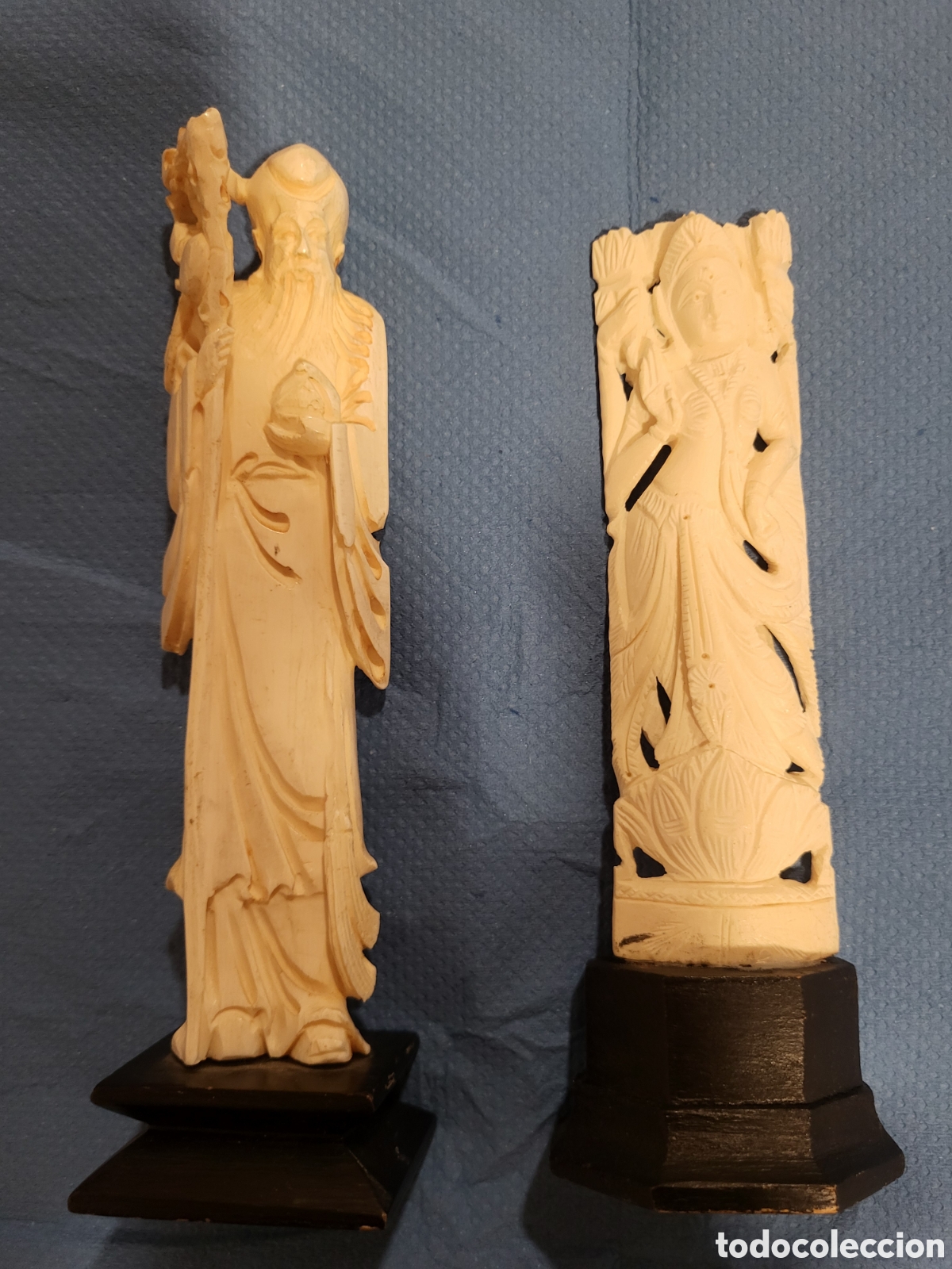 Arte: Pareja figura marfil antiguas