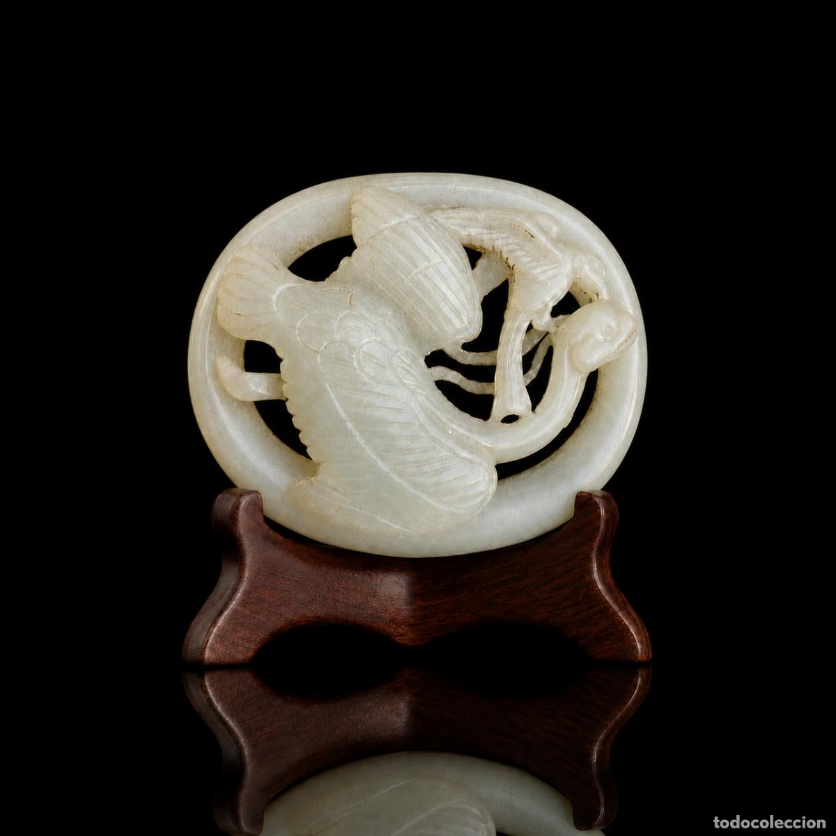 Arte: Excepcional Placa de Jade Celad&oacute;n &rdquo;AGUA DE MANANTIAL.&rdquo; Dinastia YUAN / MING, siglos XIV / XVI.