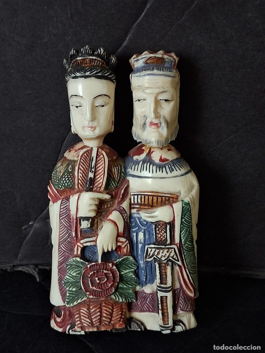 Arte: Antigua tabaquera japonesa S.XIX De marfil tallado y policromado