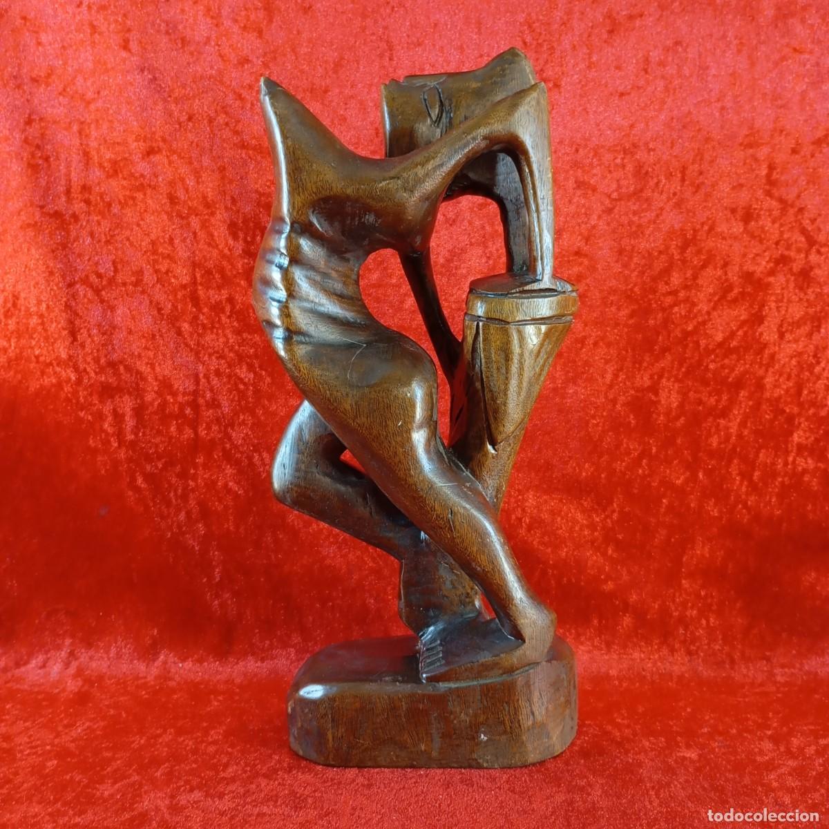 Arte: PRECIOSA ESCULTURA TRIBAL AFRICANA - TALLADA A MANO EN MADERA - 35 X 15 X 6,5 CM