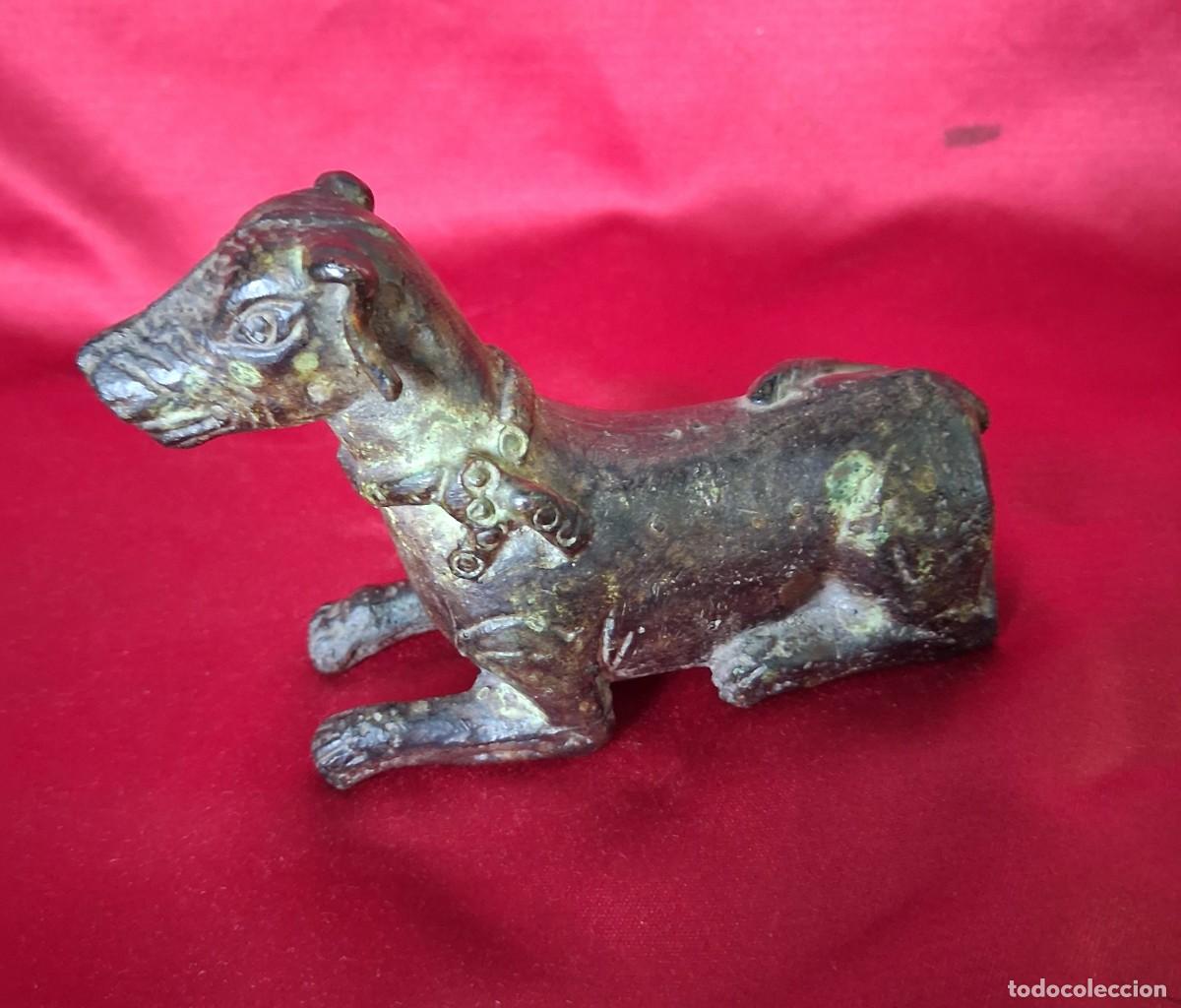 Arte: Antiguo perro de bronce chino.XIX - Foto 3