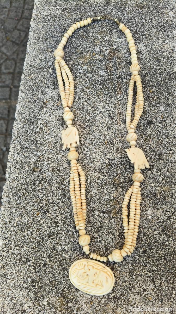 Arte: Collier os v&eacute;ritable fabrication artisanale 1960 INDE