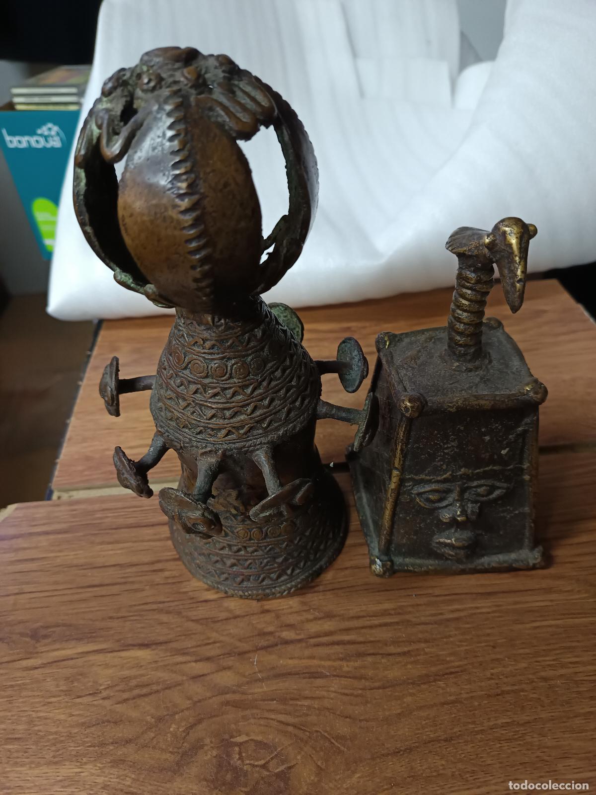 Arte: 2 CAMPANAS DE BRONCE DE DOGUN MALI, CEREMONIAL, ARTE ETNICO AFRICA