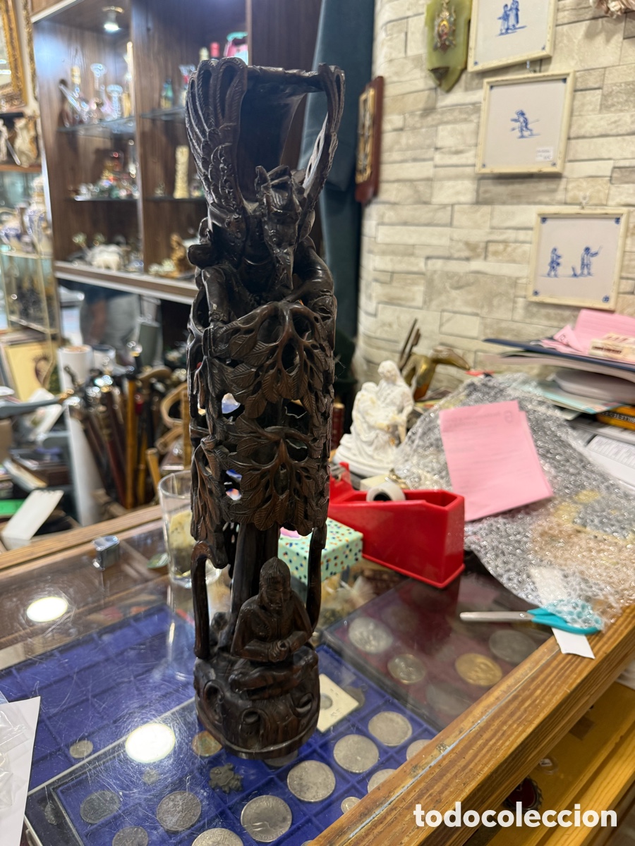 Arte: Preciosa figura &eacute;tnica, madera