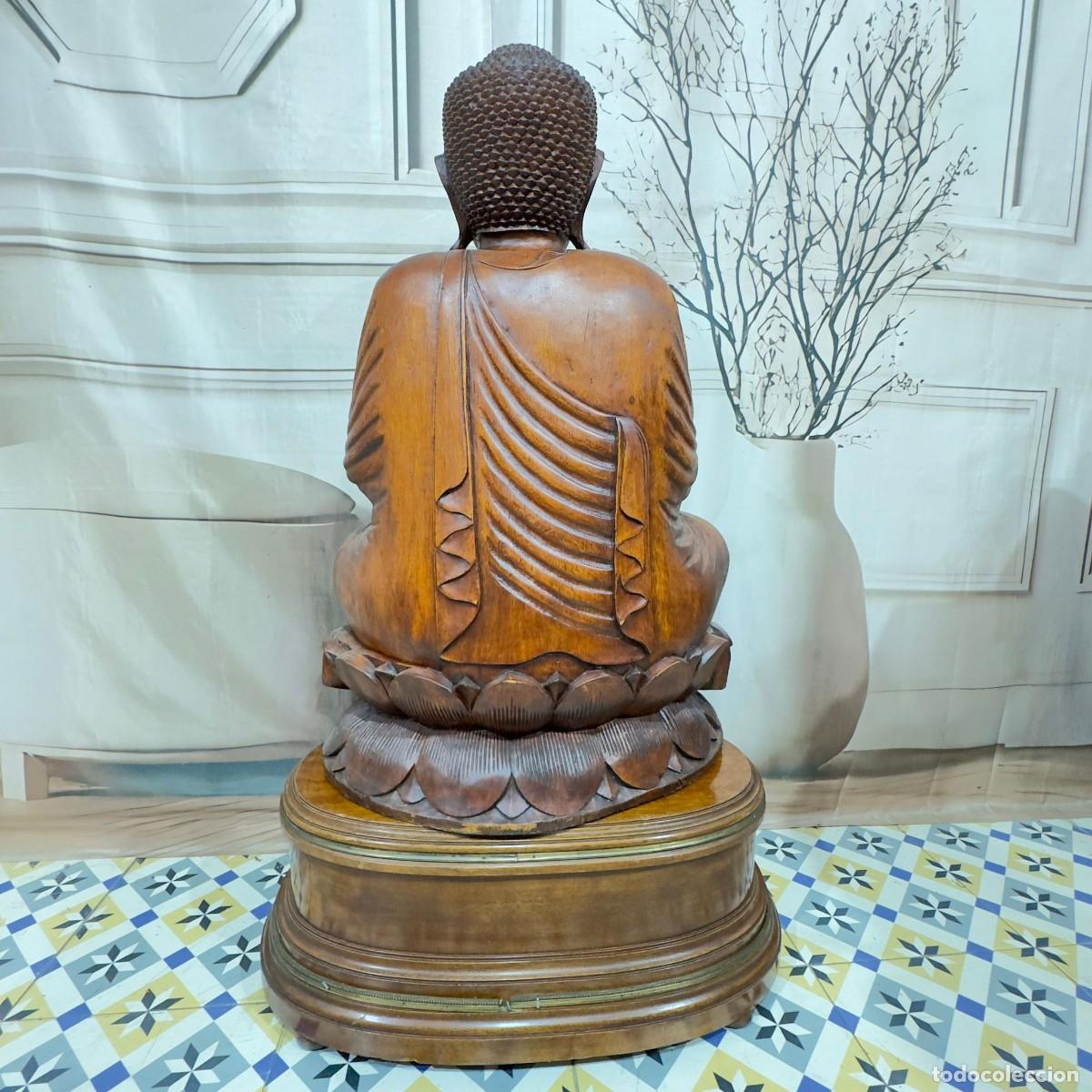 Arte: Estatua de Buda de madera tallada - Foto 5