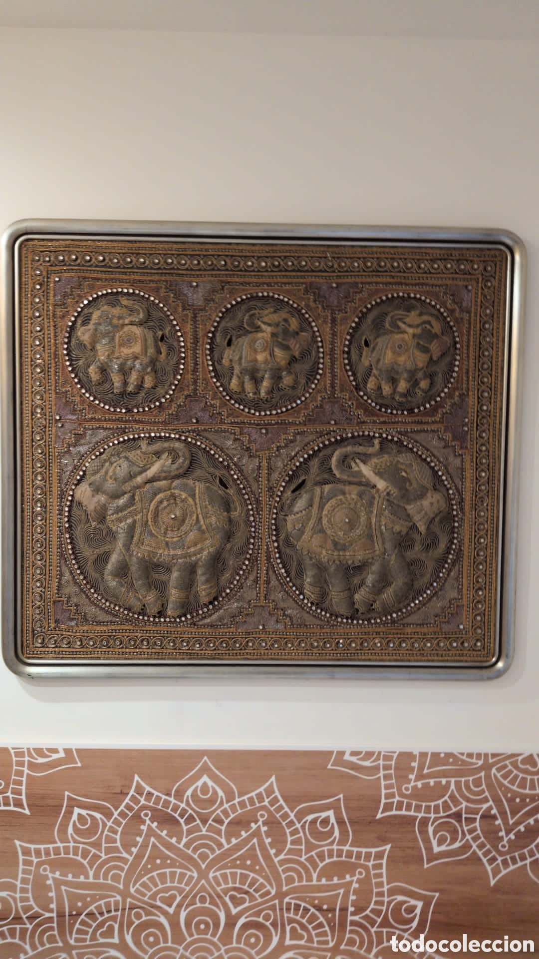 Arte: Panel textil oriental .105x95cm - Foto 3