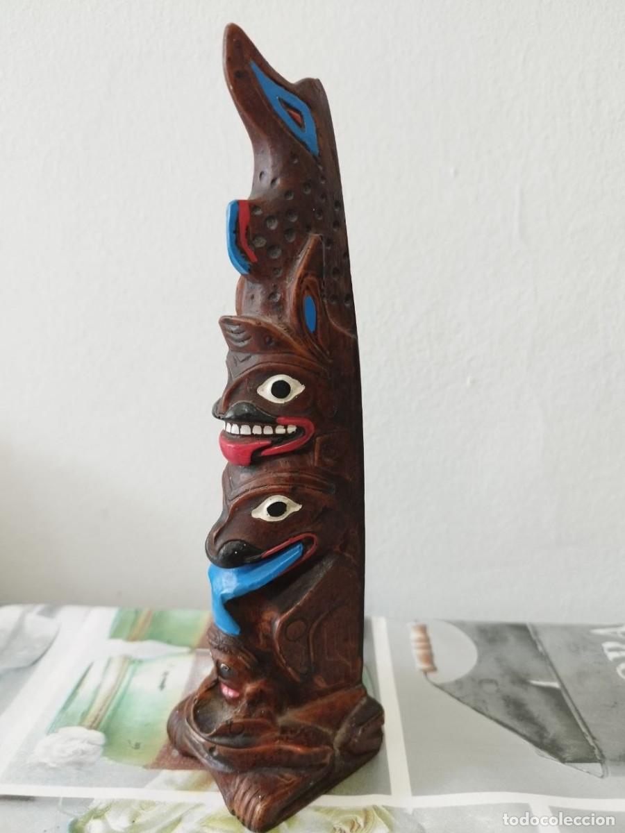 Arte: Totem Hecho en Alaska Ketchikan Artesan&iacute;a Aut&eacute;ntica de Alaska, con sellos
