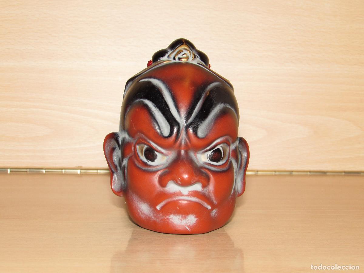 Arte: Campana llamador oriental Jap&oacute;n Dorei busto cabeza Guardi&aacute;n del Templo Nio Kongōrikishi