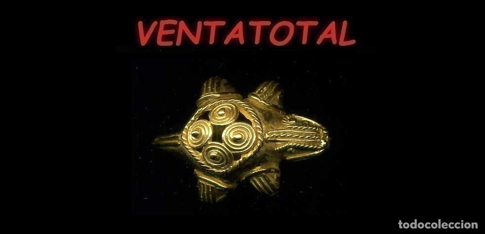 Arte: FIGURA DE ALEACION DE ORO TUMBAGA TORTUGA ANTROPOMORFA PRECOLOMBINO QUIMBAYA LEER DESCRIPCION
