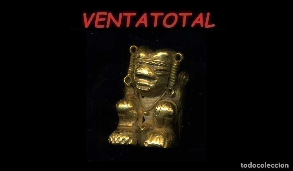 Arte: FIGURA DE ALEACION DE ORO TUMBAGA INDIO CANASTERO DESNUDO PRECOLOMBINO QUIMBAYA LEER DESCRIPCION
