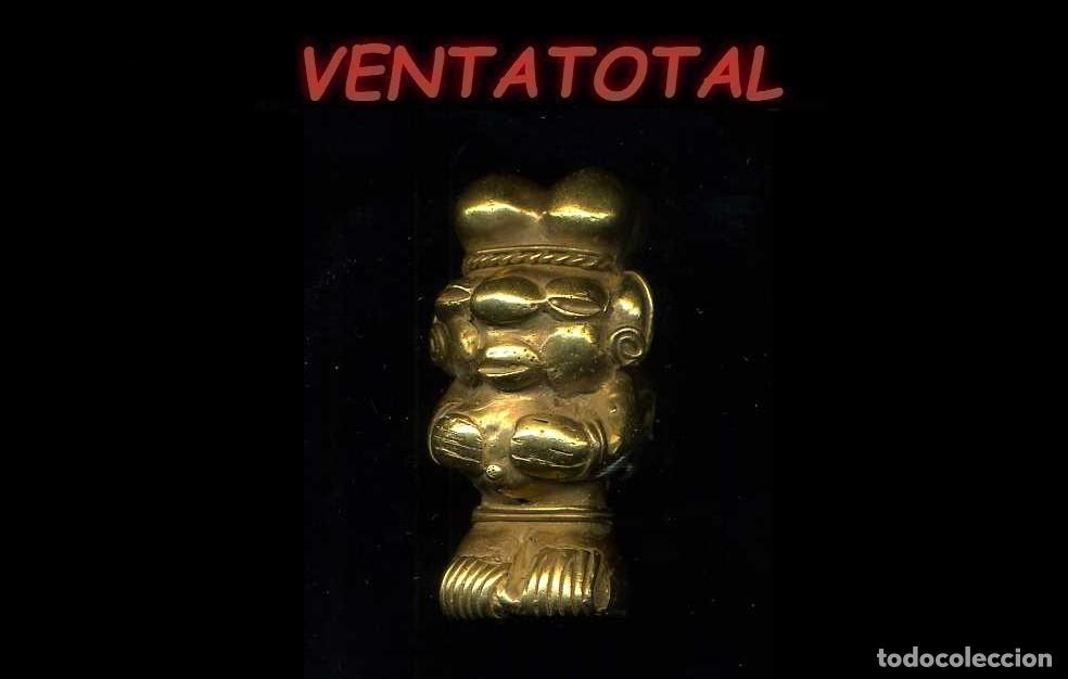 Arte: FIGURA DE ALEACION DE ORO TUMBAGA INDIO CANASTERO ANTROPOMORF PRECOLOMBINO QUIMBAYA LEER DESCRIPCION