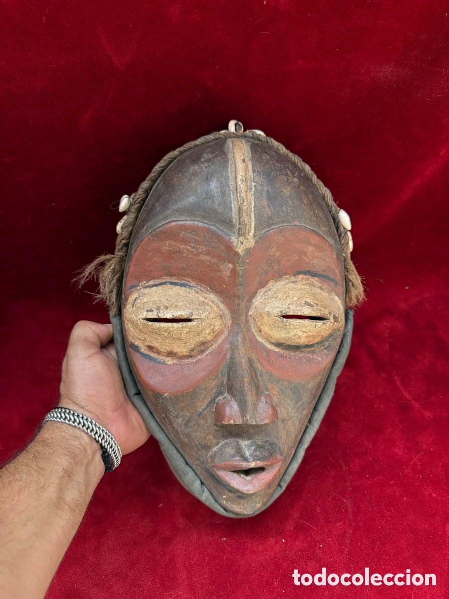 Arte: Preciosa y antigua mascara tribu Africana,Rituales!