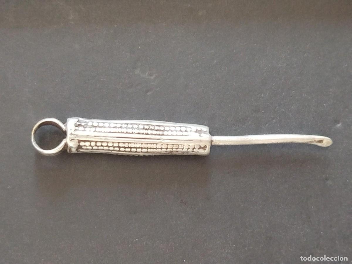 Arte: ARTE &Eacute;TNICO AFRICANO. LIMPIA OIDOS EN PLATA ANTIGUA. ETIOP&Iacute;A. AFRICA.